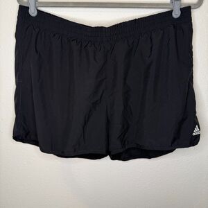 Adidas Women’s Climalite Black Running Shorts Size XL with White Piping